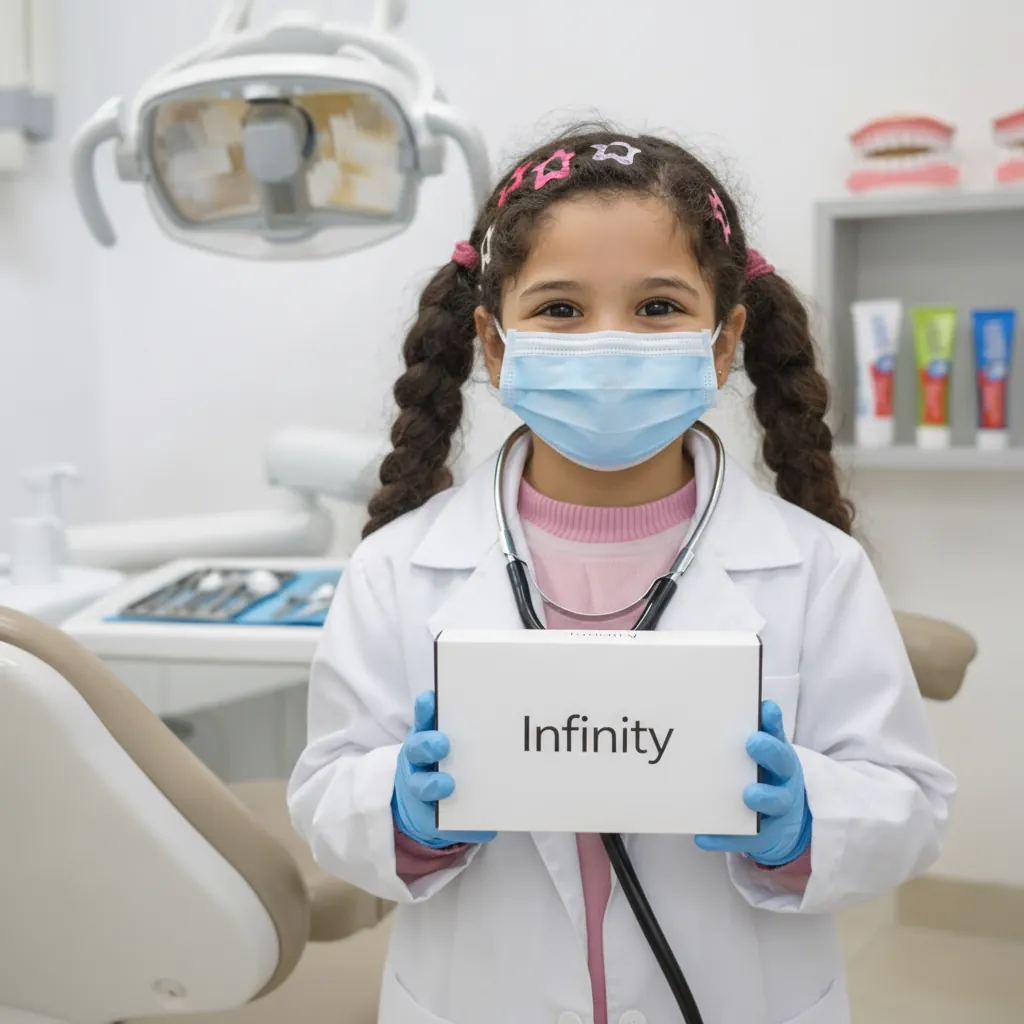 Patient holding an Infinity Aligner clear tray